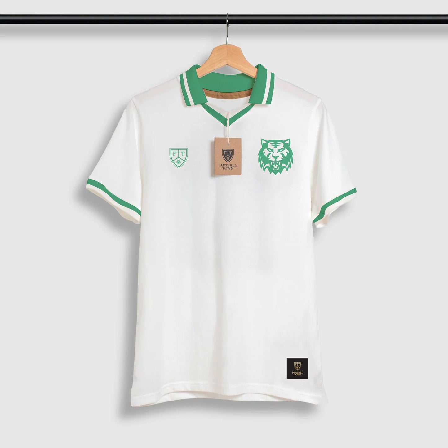 Camiseta El Tigre Verde Away FootballTown Color Verde/Blanco