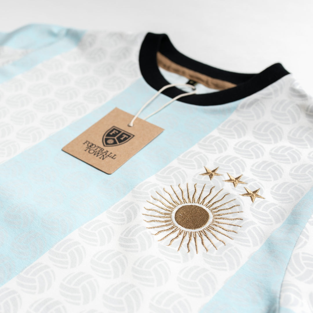 Camiseta El Sol Ball Shapes FootballTown Color Blanco/Azul