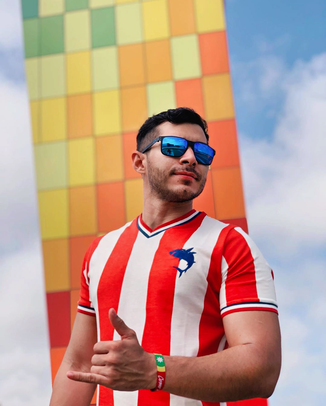 Camiseta El Tiburón FootballTown Color Rojo/Blanco