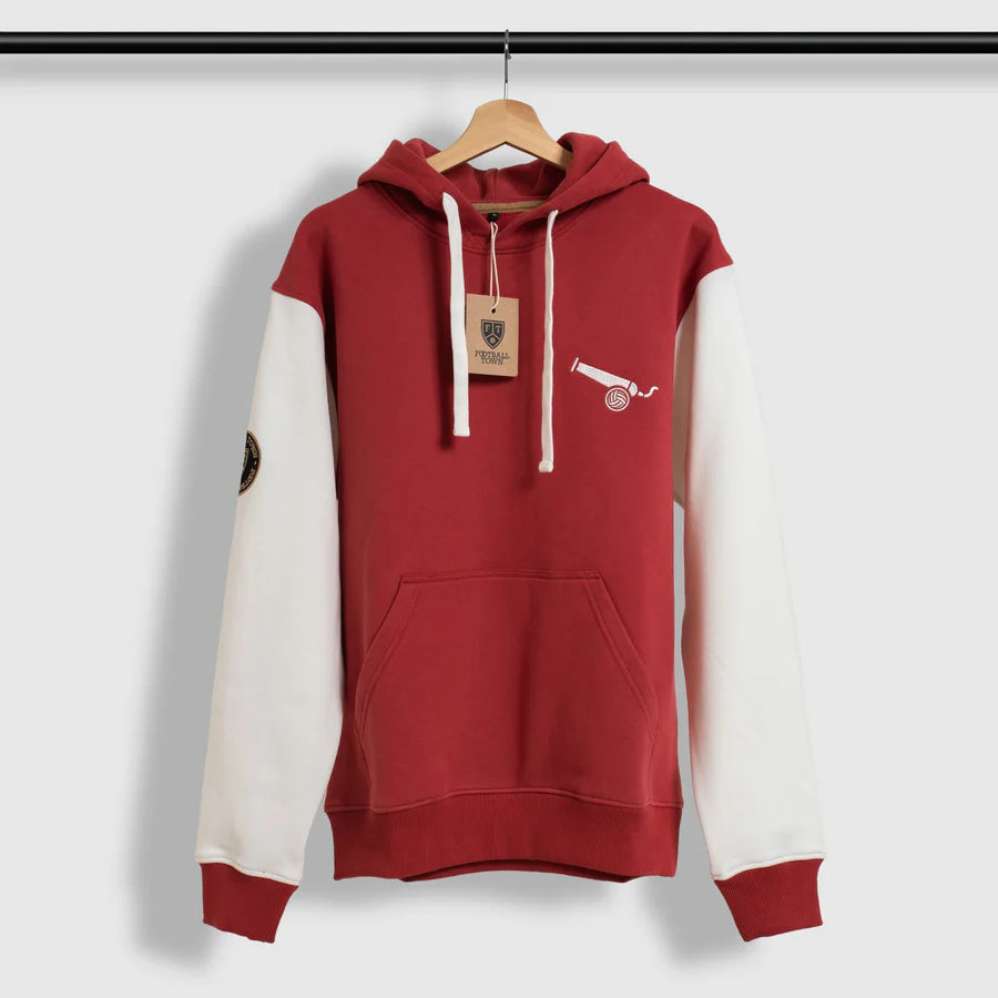 Hoodie The Cannon FootballTown Color Rojo/Blanco