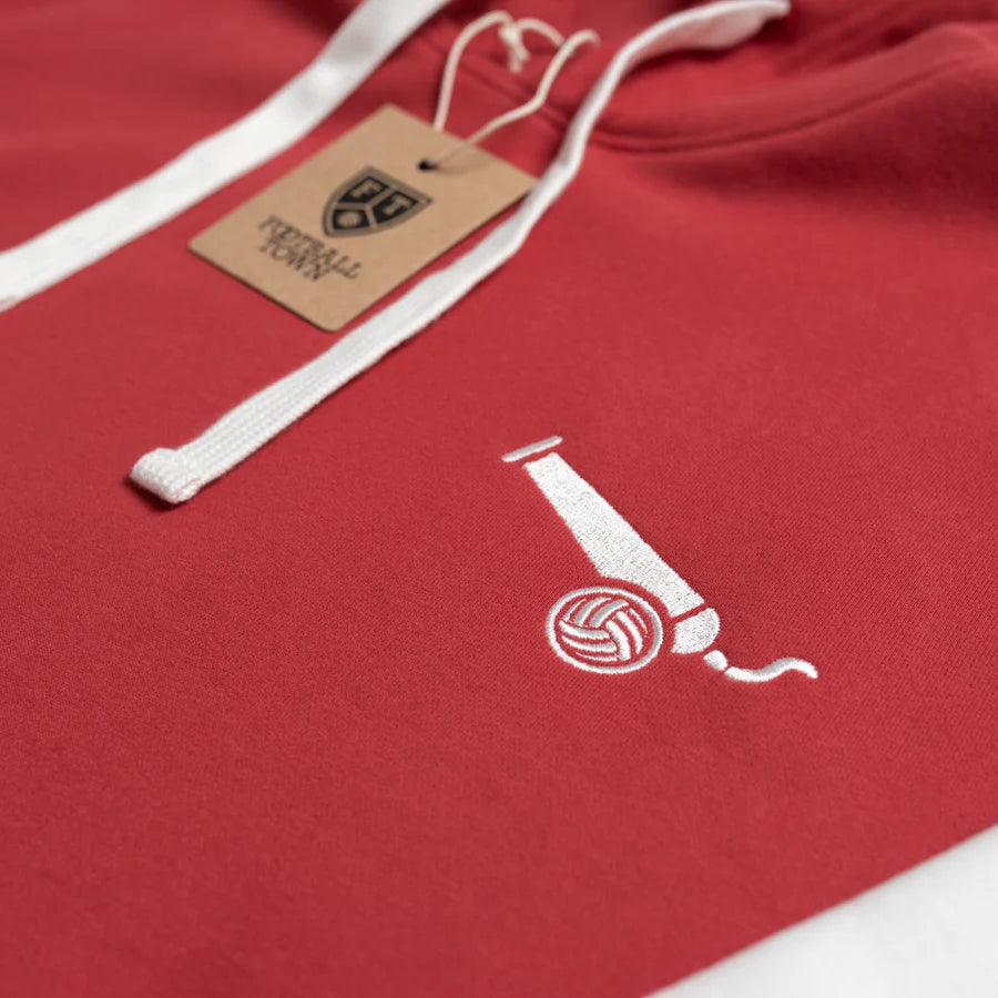 Hoodie The Cannon FootballTown Color Rojo/Blanco