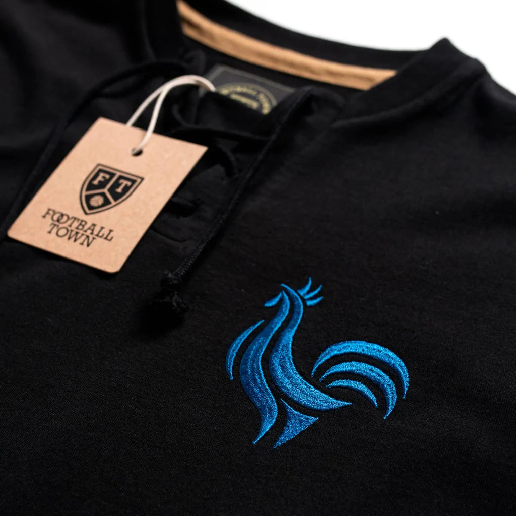 Camiseta Retro Black Les Bleus FootballTown Color Negro