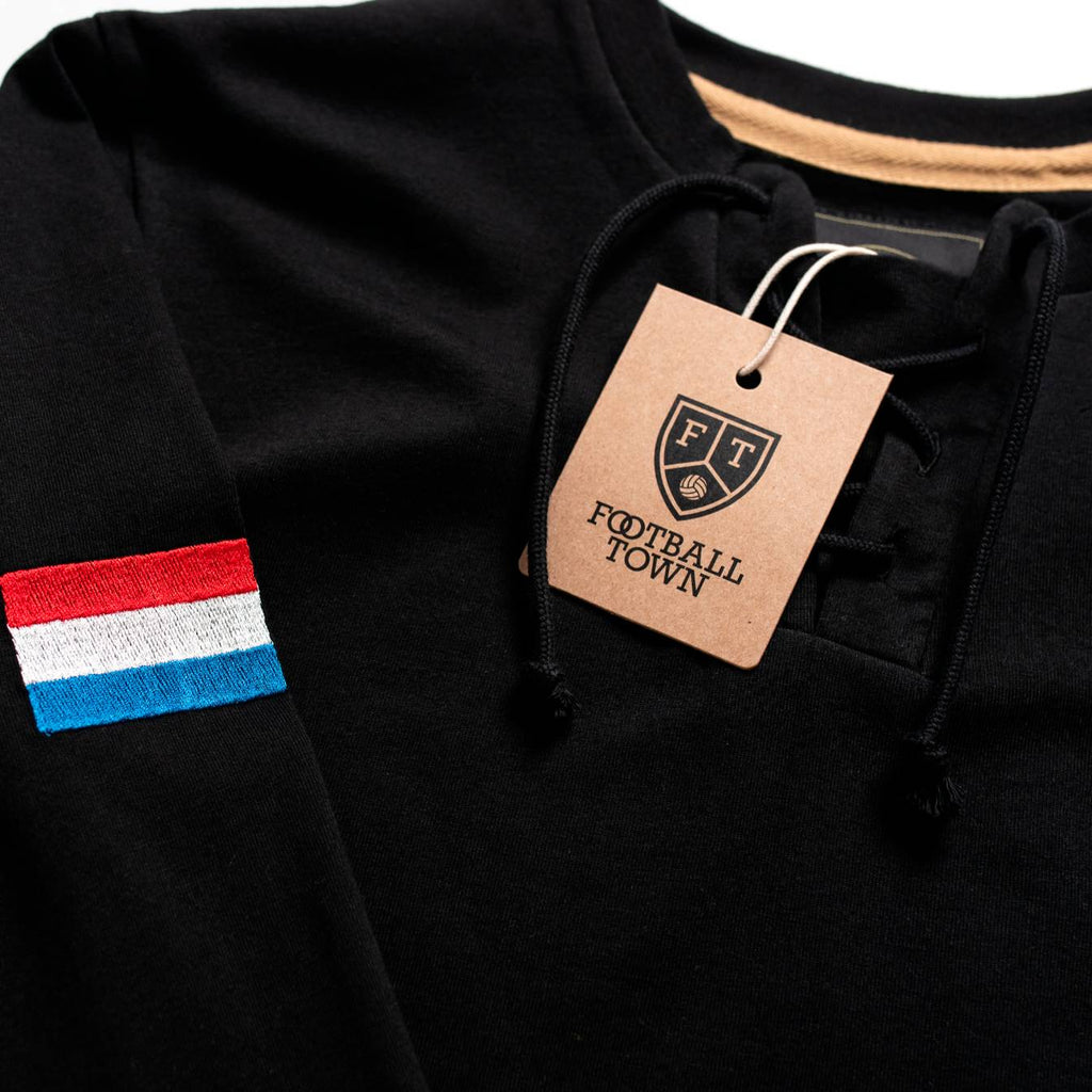 Camiseta Retro Black De Leeuw FootballTown Color Negro