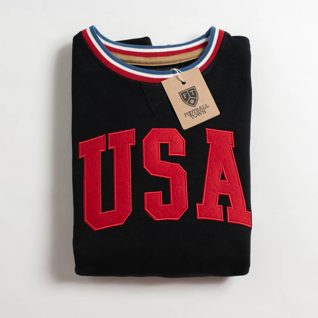 Sweatshirt USA FootballTown Color Negro