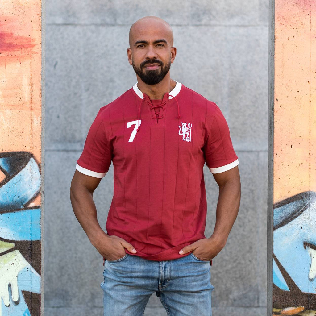 Camiseta Retro Stars Devil FootballTown Color Rojo