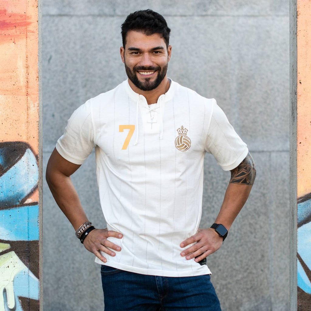 Camiseta Retro Stars Corona FootballTown Color Blanco