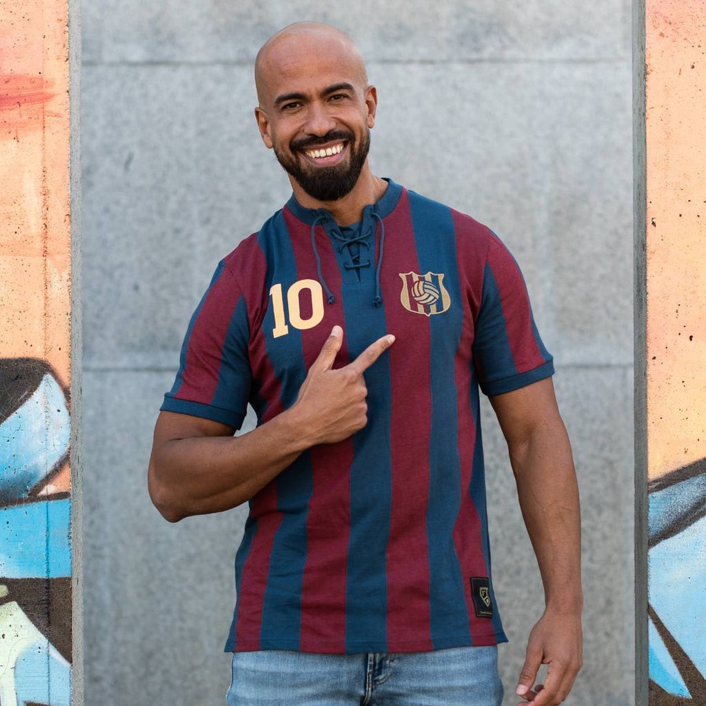 Camiseta Retro Stars LEscut FootballTown Color Azul/Rojo