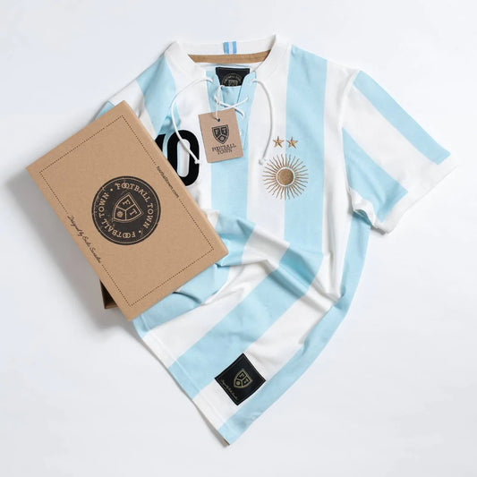 Camiseta Retro Stars El Sol FootballTown Color Blanco/Azul