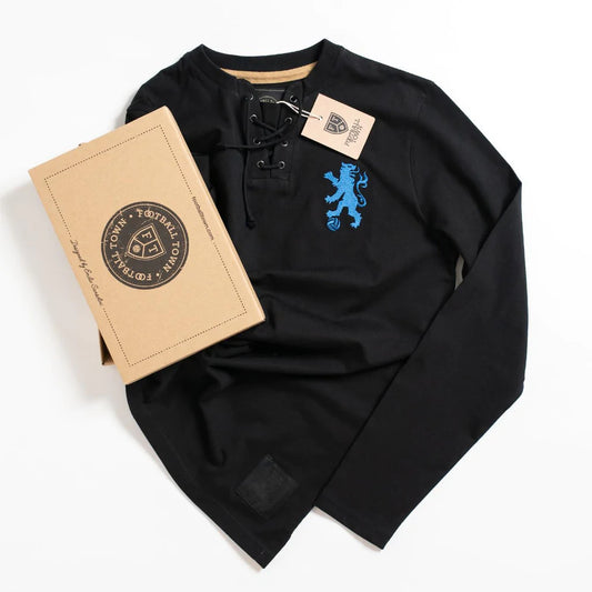 Camiseta Retro Black Lionheart FootballTown Color Negro