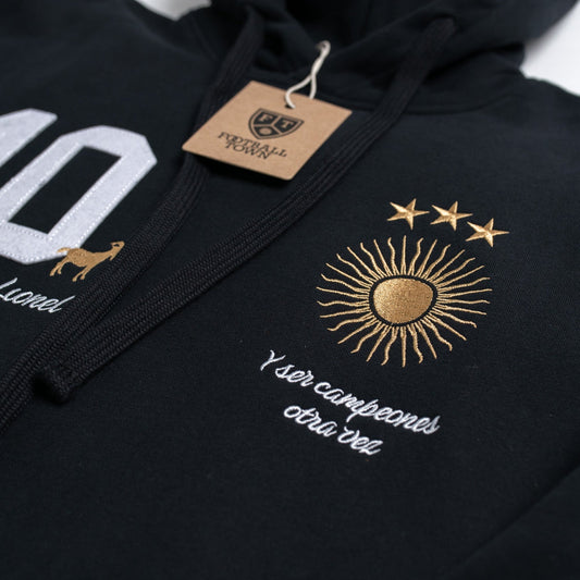 Hoodie El Sol GOAT FootballTown Color Negro