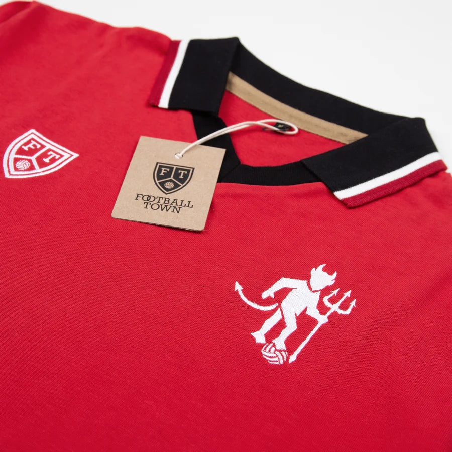 Camiseta Clasica Devil Manga Larga FootballTown Color Rojo