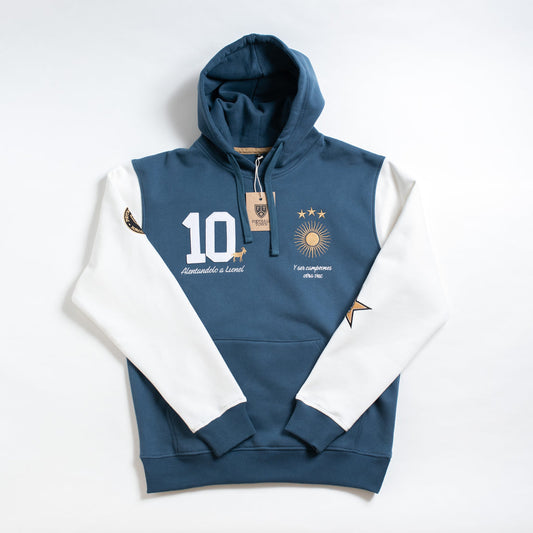 Hoodie El Sol GOAT FootballTown Color Azul/Blanco