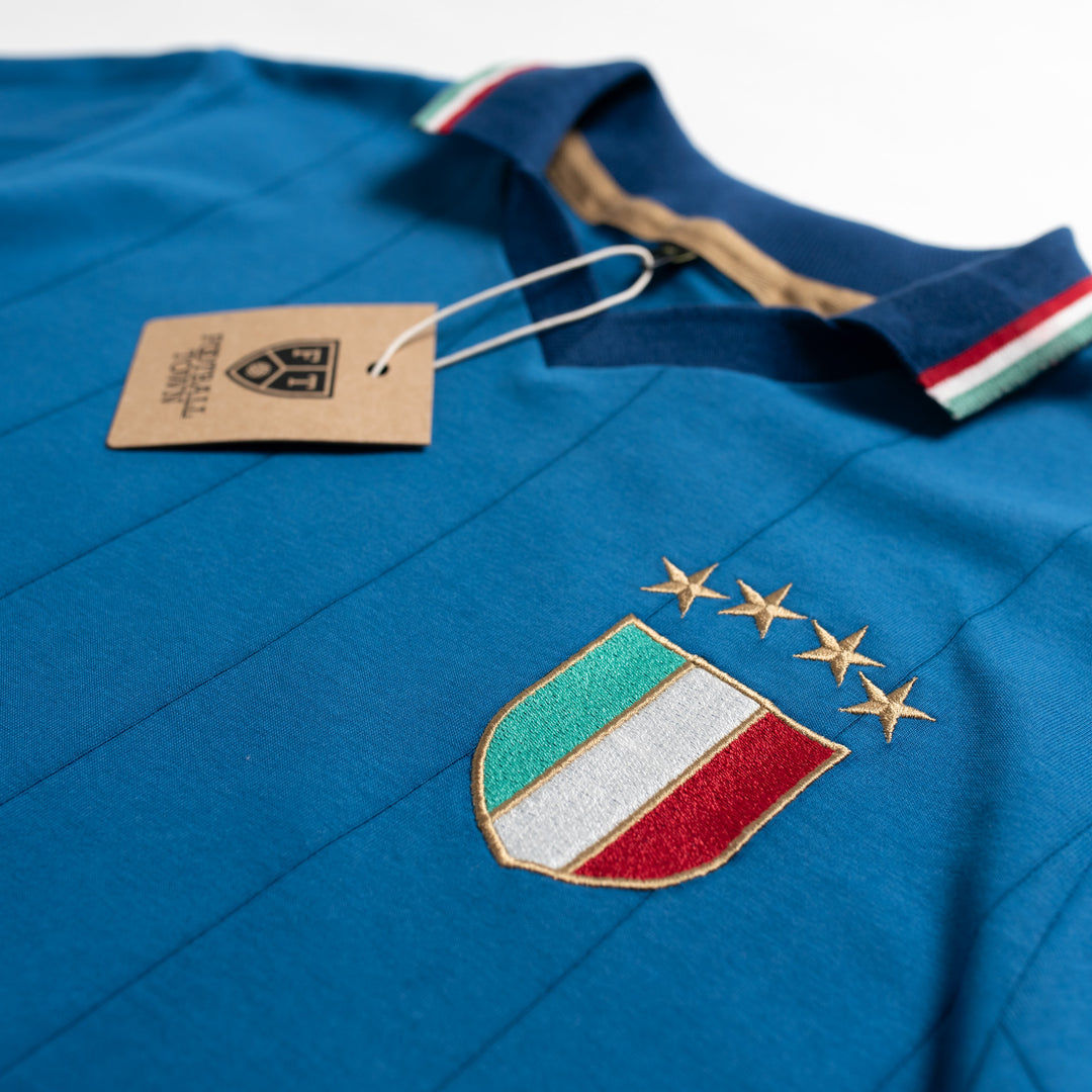 Camiseta Classic 90 Gli Azzurri Football Town Color Azul