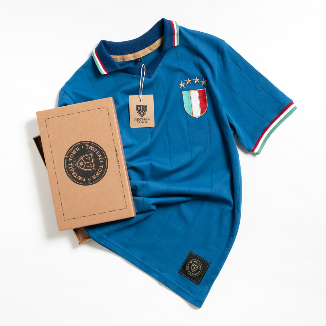 Camiseta Classic 90 Gli Azzurri Football Town Color Azul