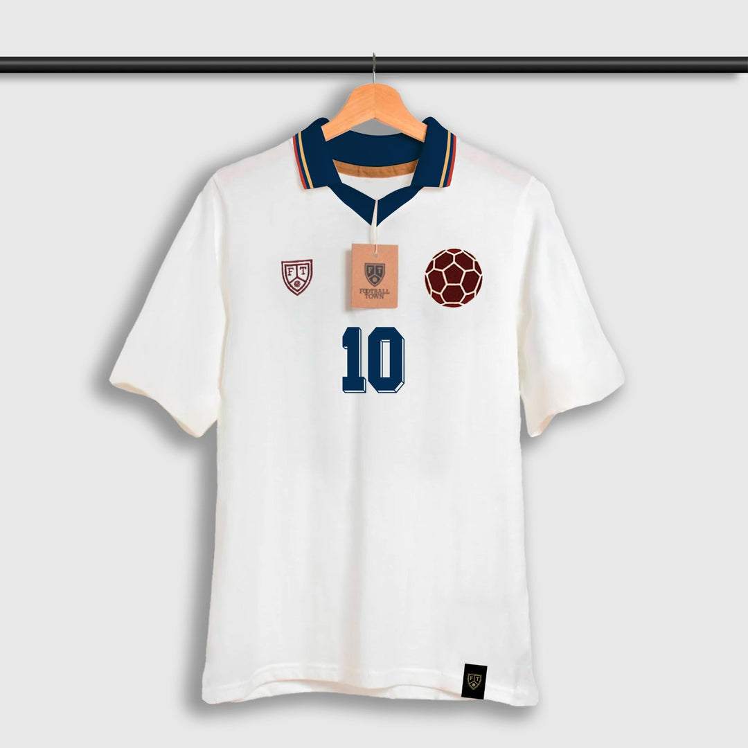 Camiseta Clasica Colombia Visitante FootballTown Color Blanco