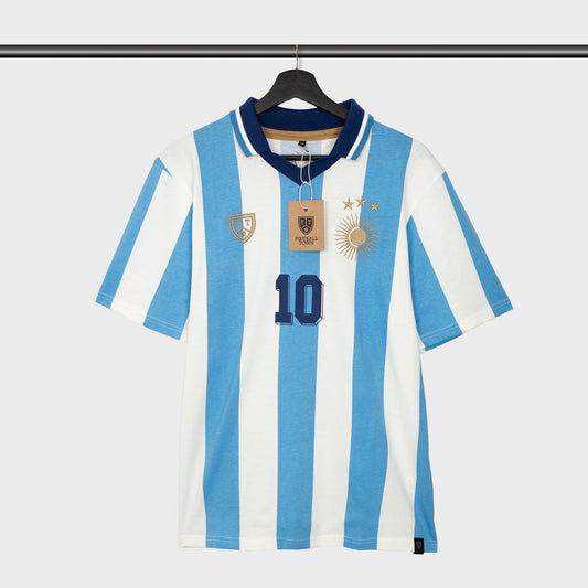 Camiseta Clasica El Sol Argentina FootballTown Color Azul/Blanco