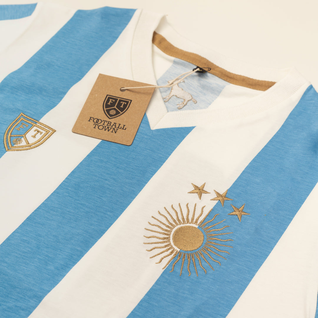 Camiseta El Sol GOAT FootballTown Color Blanco/Azul