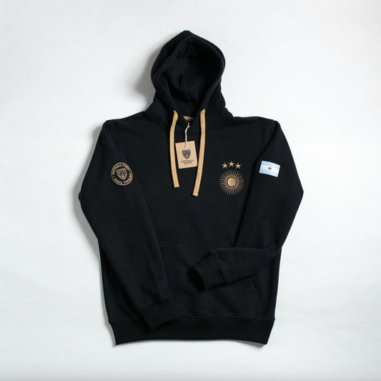 Hoodie El Sol Black FootballTown Color Negro