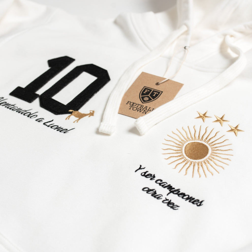 Hoodie El Sol GOAT FootballTown Color Blanco