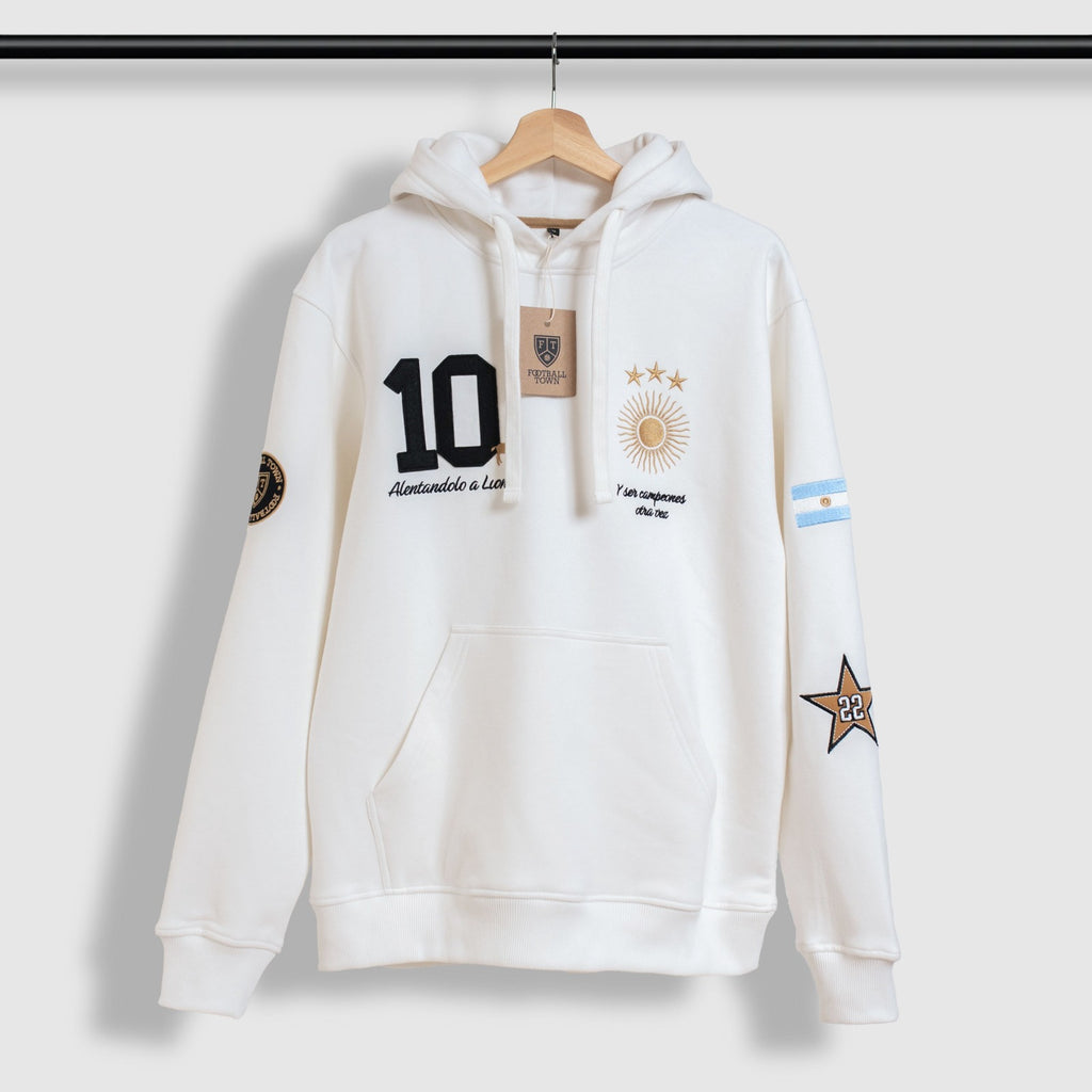 Hoodie El Sol GOAT FootballTown Color Blanco