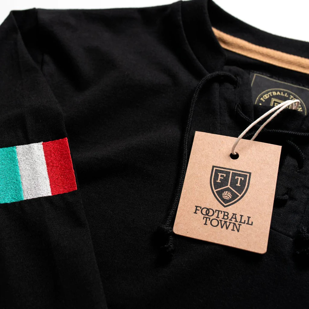 Camiseta Retro Black Gli Azzurri FootballTown Color Negro