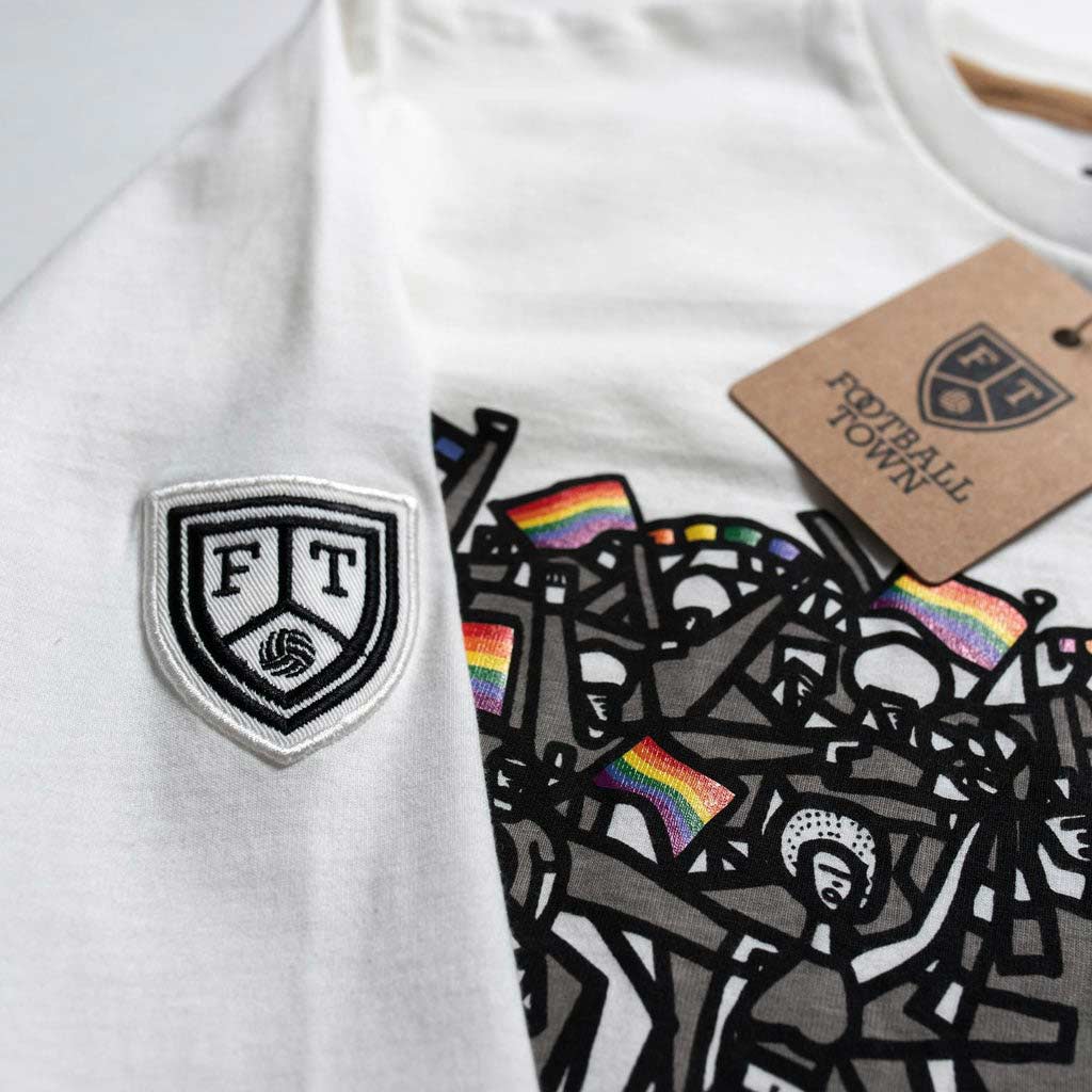 Camiseta Rainbow Fans FootballTown Color Blanco