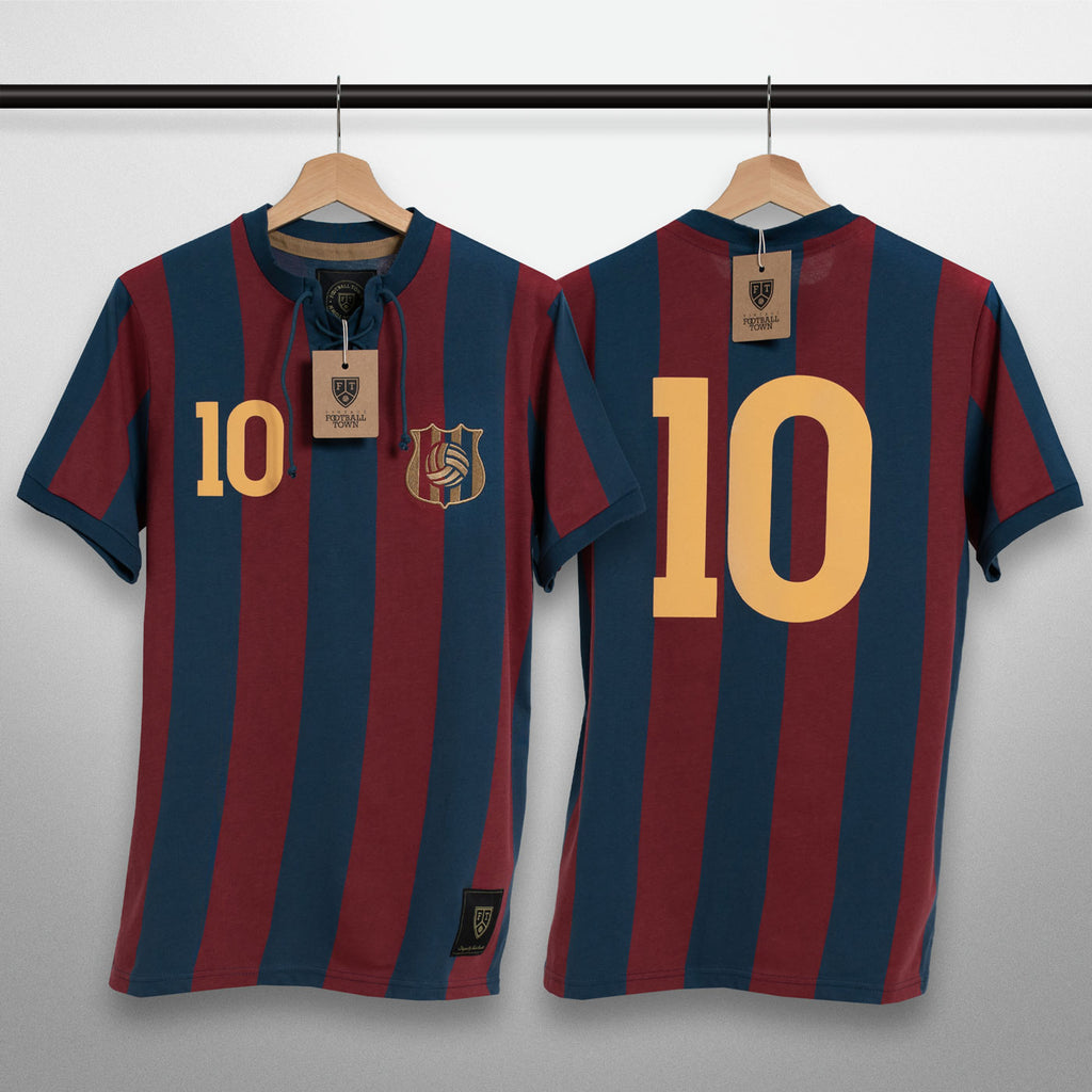 Camiseta Retro Stars LEscut FootballTown Color Azul/Rojo