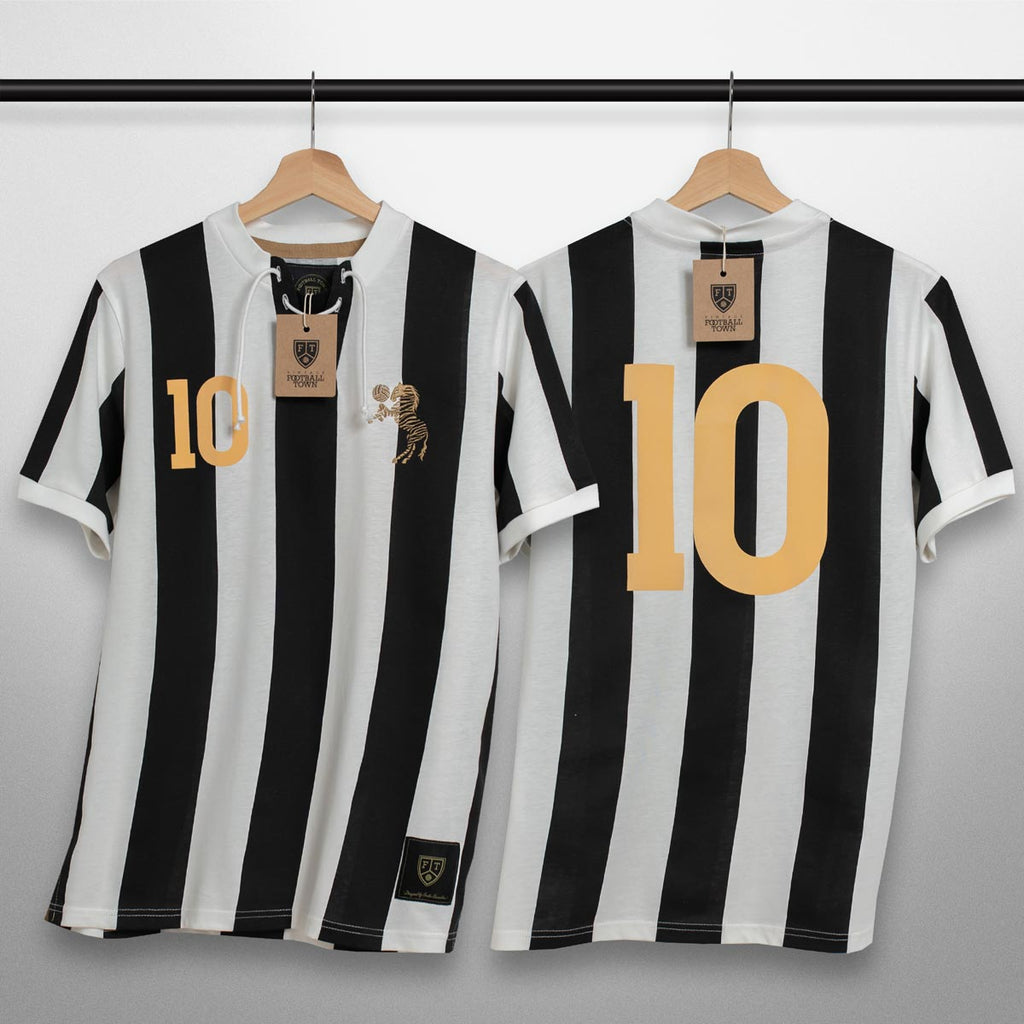 Camiseta Retro Stars La Zebra FootballTown Color Blanco/Negro