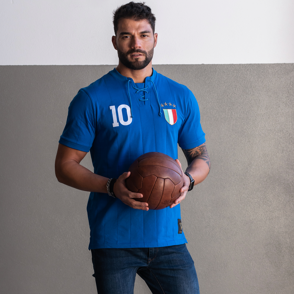 Camiseta Retro Stars Gli Azzurri FootballTown Color Azul