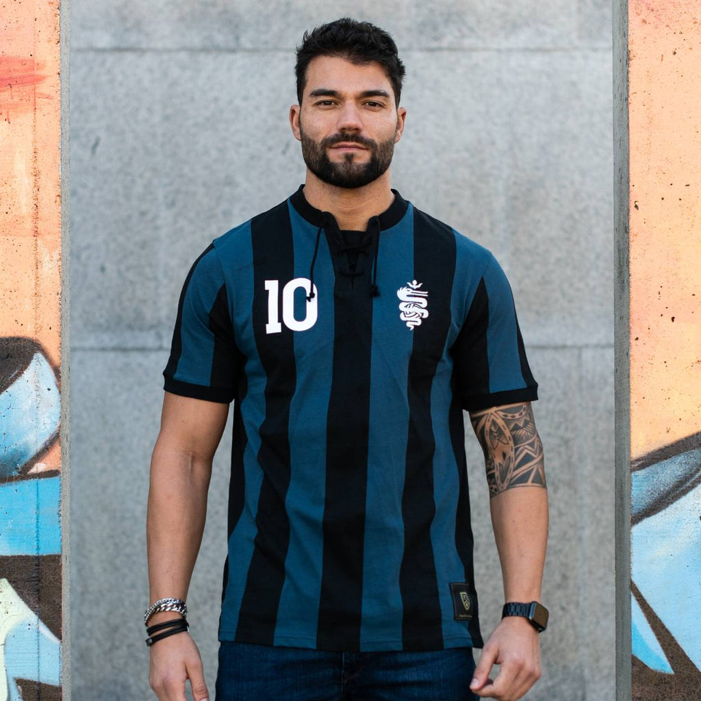 Camiseta Retro Stars IL Serpente FootballTown Color Azul/Negro