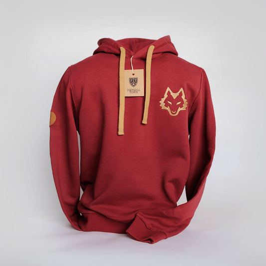 Hoodie La Lupa FootballTown Color Vinotinto