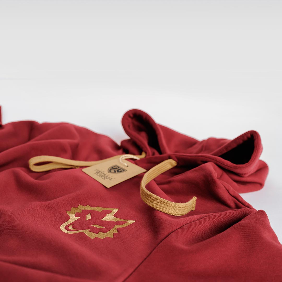 Hoodie La Lupa FootballTown Color Vinotinto