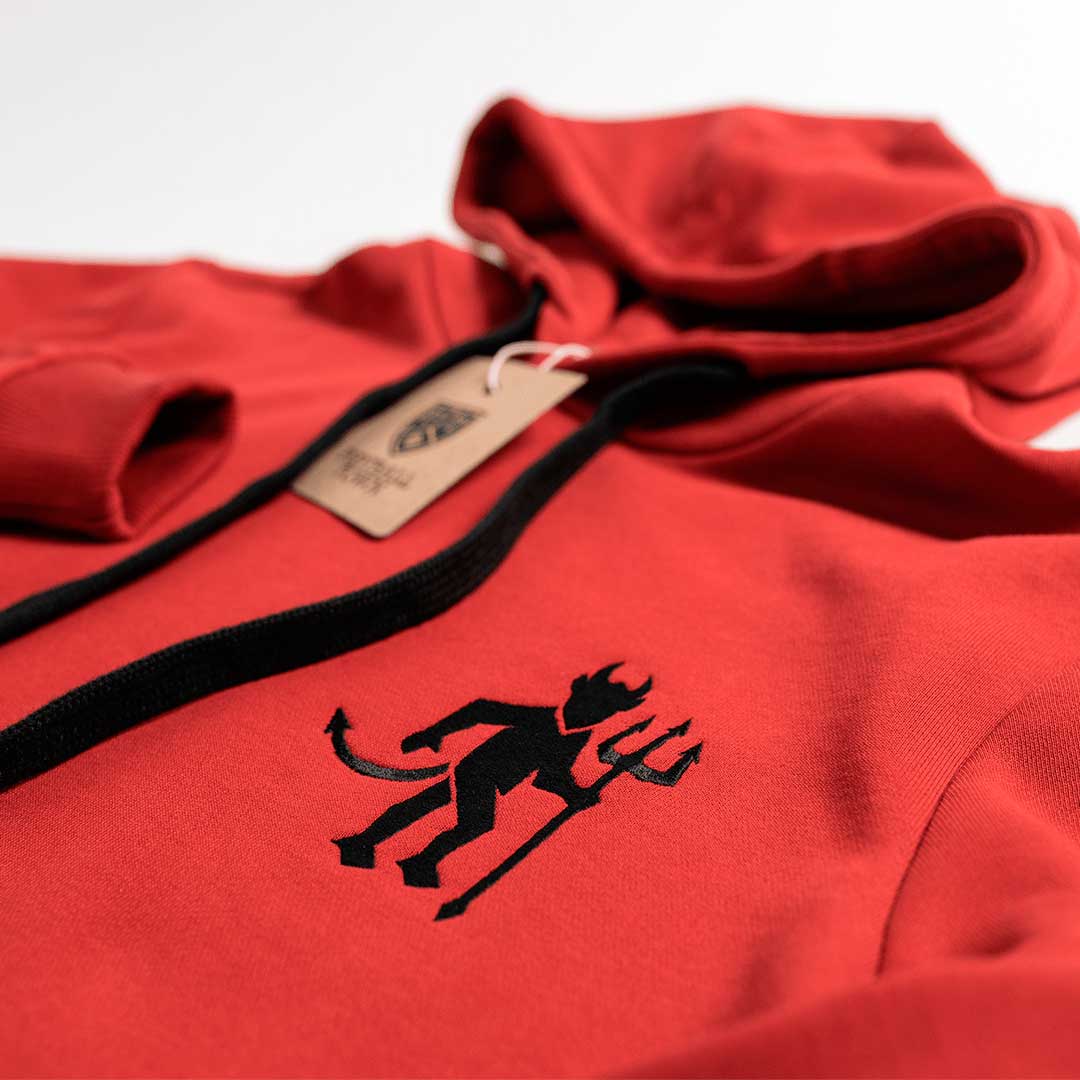 Hoodie Hot Devil FootballTown Color Rojo