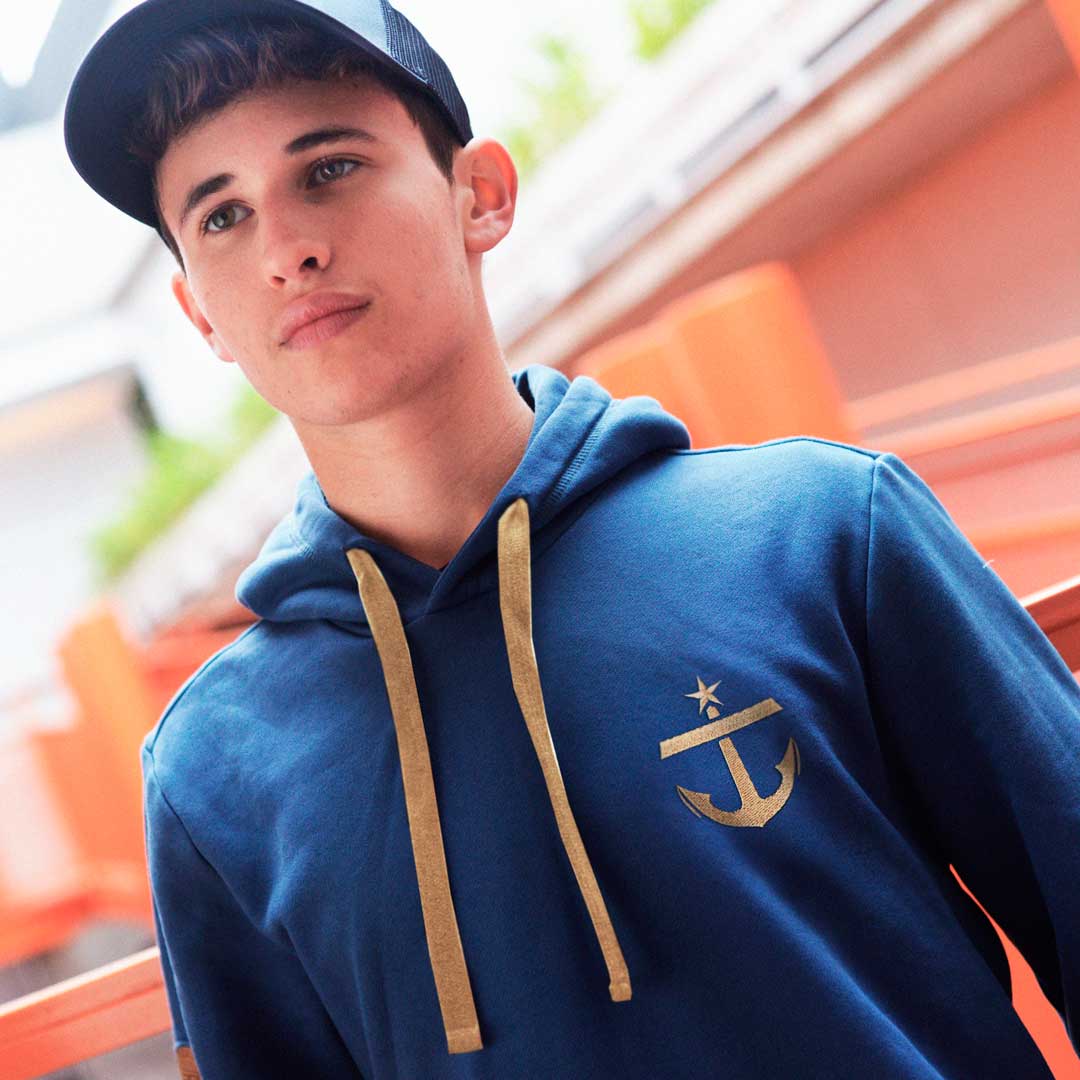 Hoodie El Ancla FootballTown Color Azul