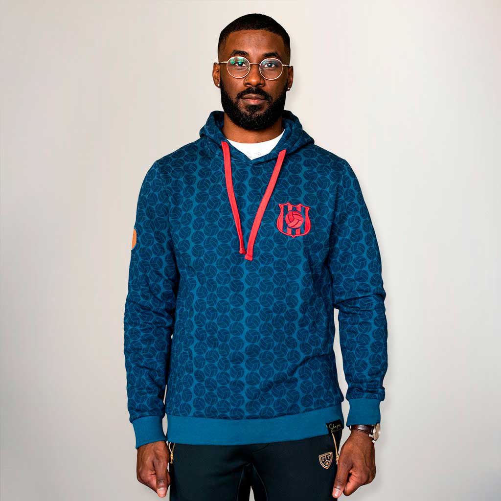 Hoodie LEscut Shapes FootballTown Color Azul