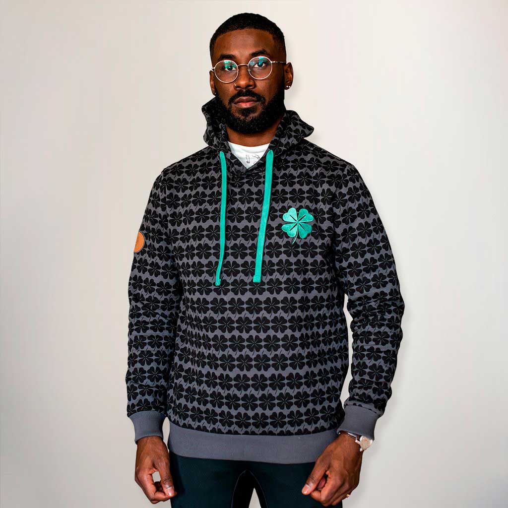 Hoodie The Clover Shapes FootballTown Color Negro