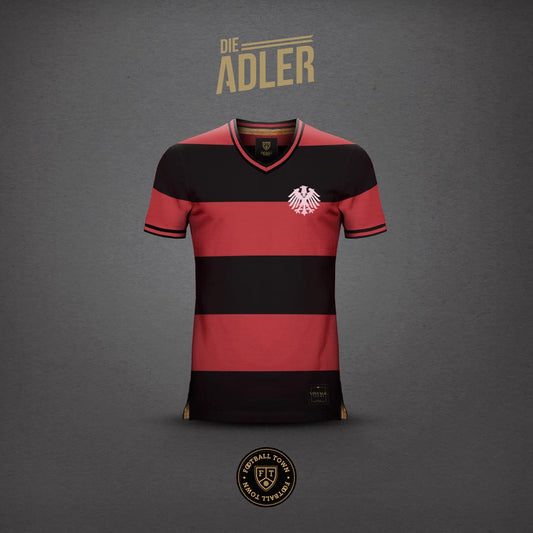 Camiseta Die Adler Special Edition Football Town Color Negro/Rojo