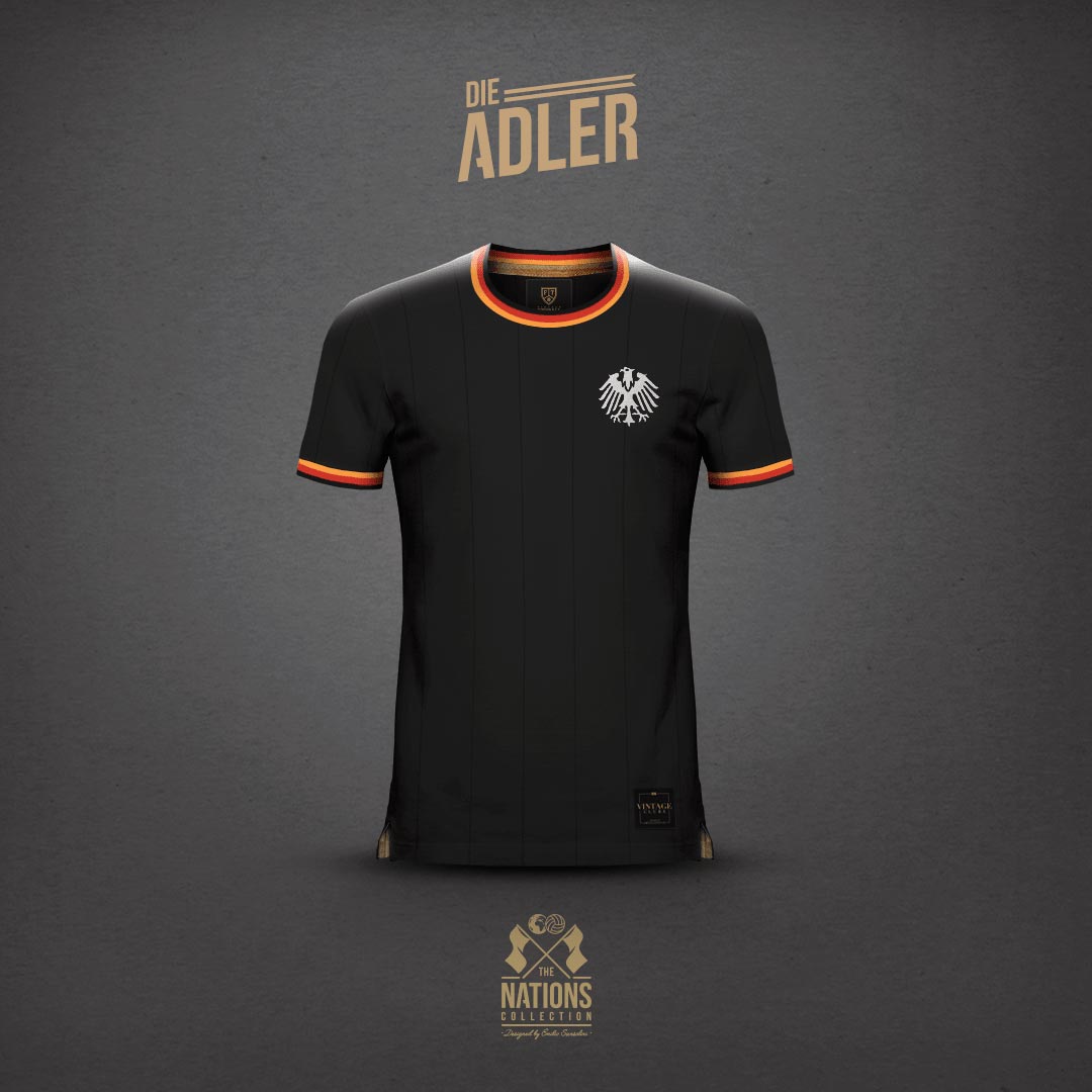 Camiseta Die Adler Away Football Town Color Negro