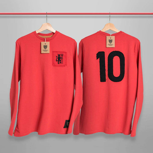 The Number 10 The Devil FootballTown Color Rojo