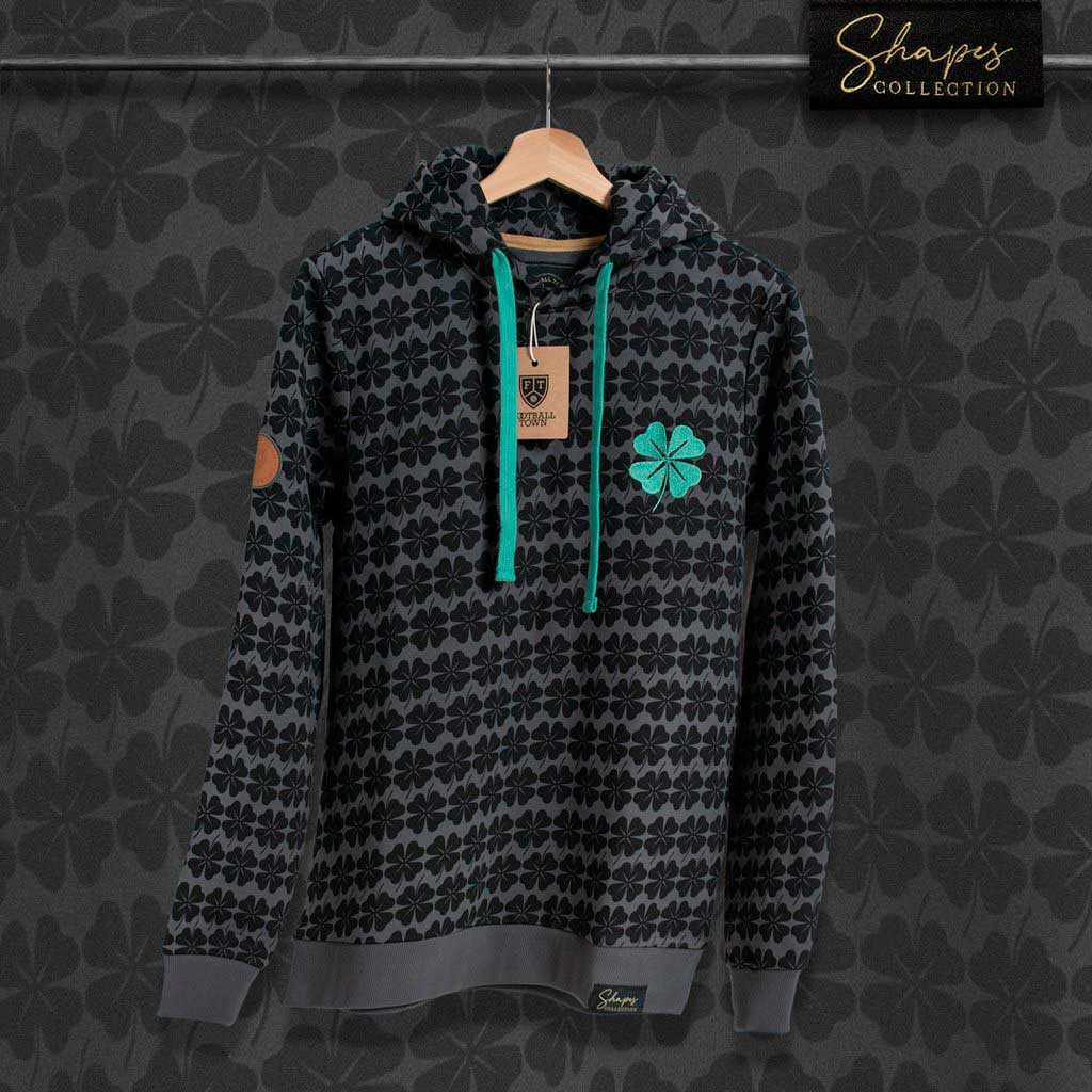 Hoodie The Clover Shapes FootballTown Color Negro