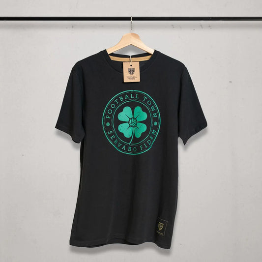 Camiseta The Clover Black Servabo Footballtown Color Negro