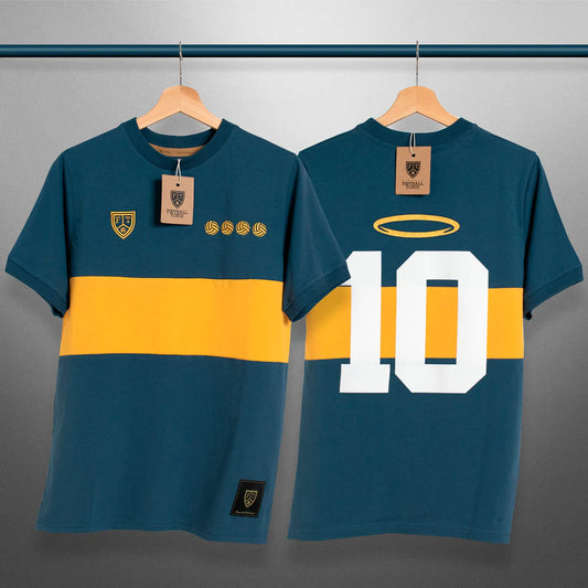 Camiseta Tributo D10S Azul y Oro FootballTown Color Azul y Dorado