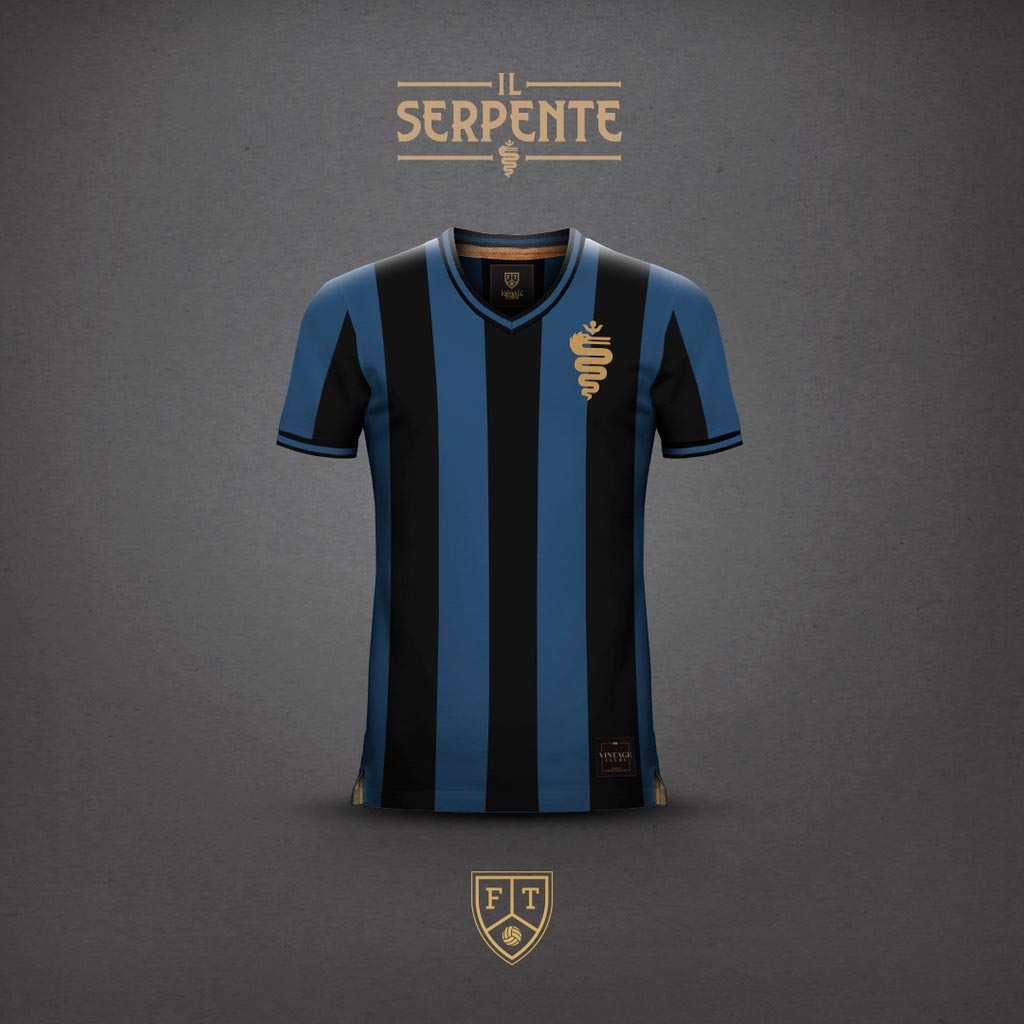 Camiseta IL Serpente FootballTown Color Negro/Azul