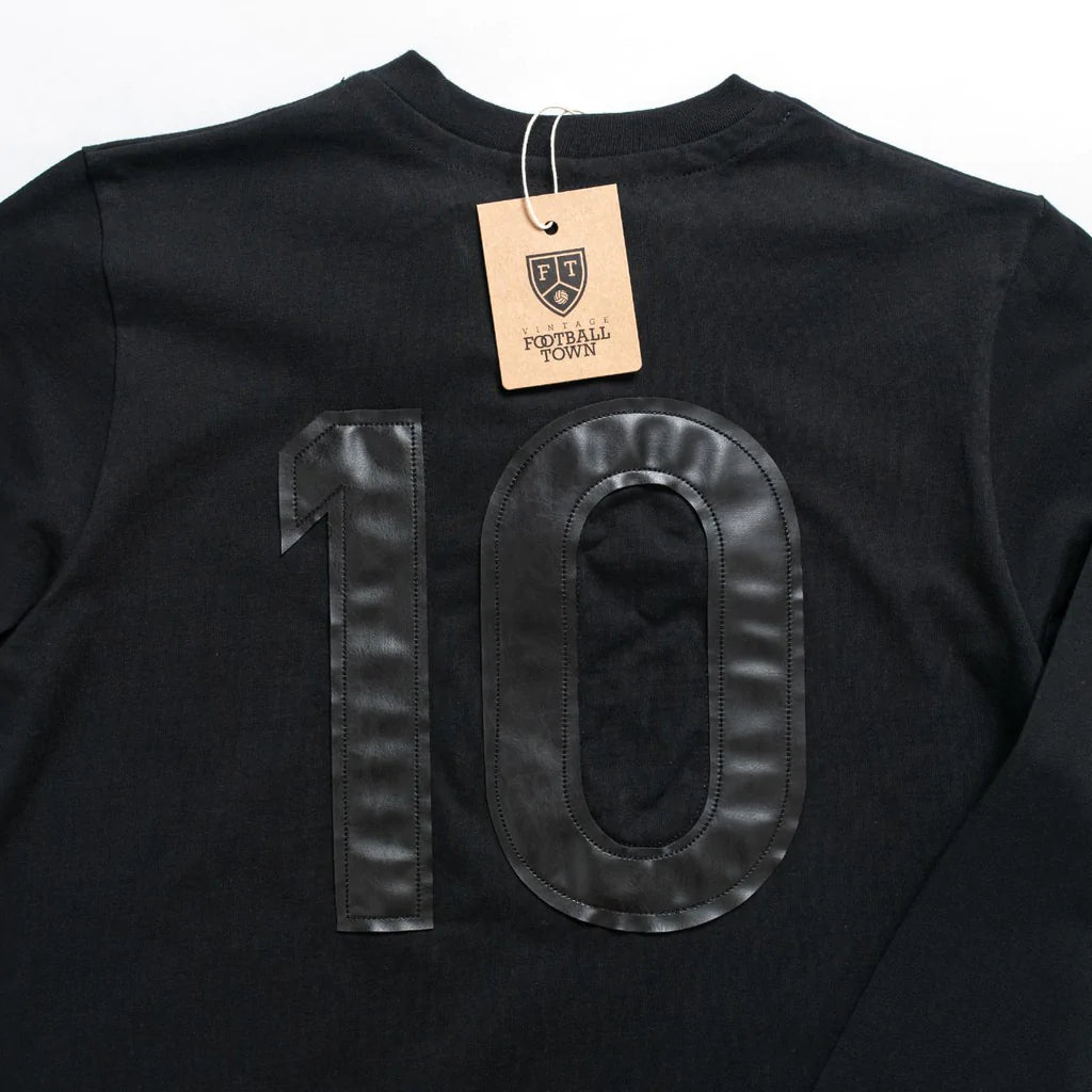 Camiseta Retro Black Lionheart FootballTown Color Negro