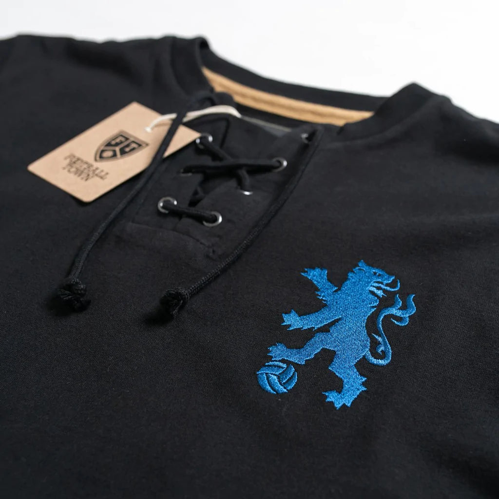 Camiseta Retro Black Lionheart FootballTown Color Negro