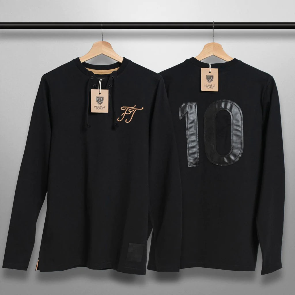 Camiseta Retro Black Town FC FootballTown Color Negro