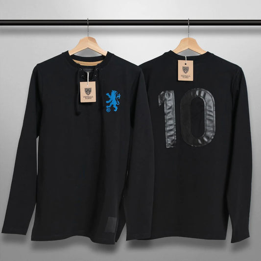 Camiseta Retro Black Lionheart FootballTown Color Negro