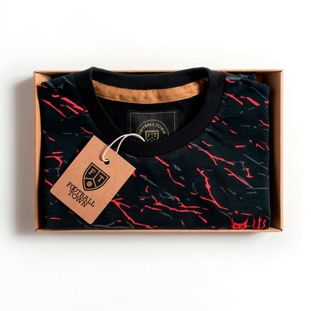 Camiseta Marble The Devil FootballTown Color Negro