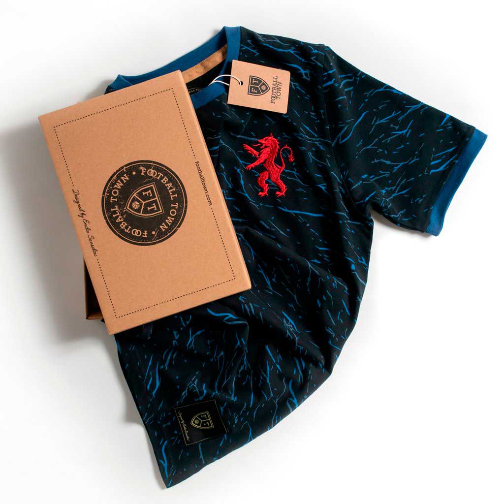 Camiseta Marble Rampant Lion FootballTown Color Azul